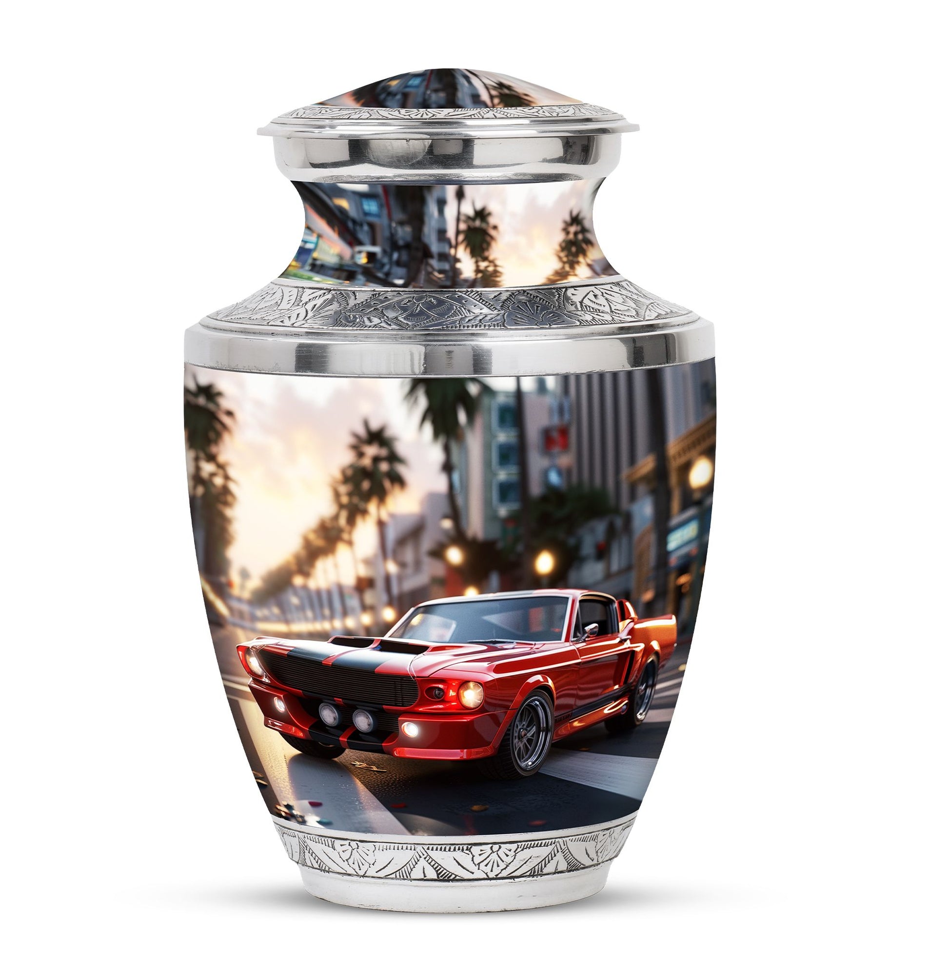 Car Theme Large Urn 10 Inch
