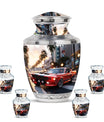 Car Theme Large Urn With 4 Keepsake Urn