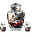 Car Theme Large Urn With 2 Keepsake Urn