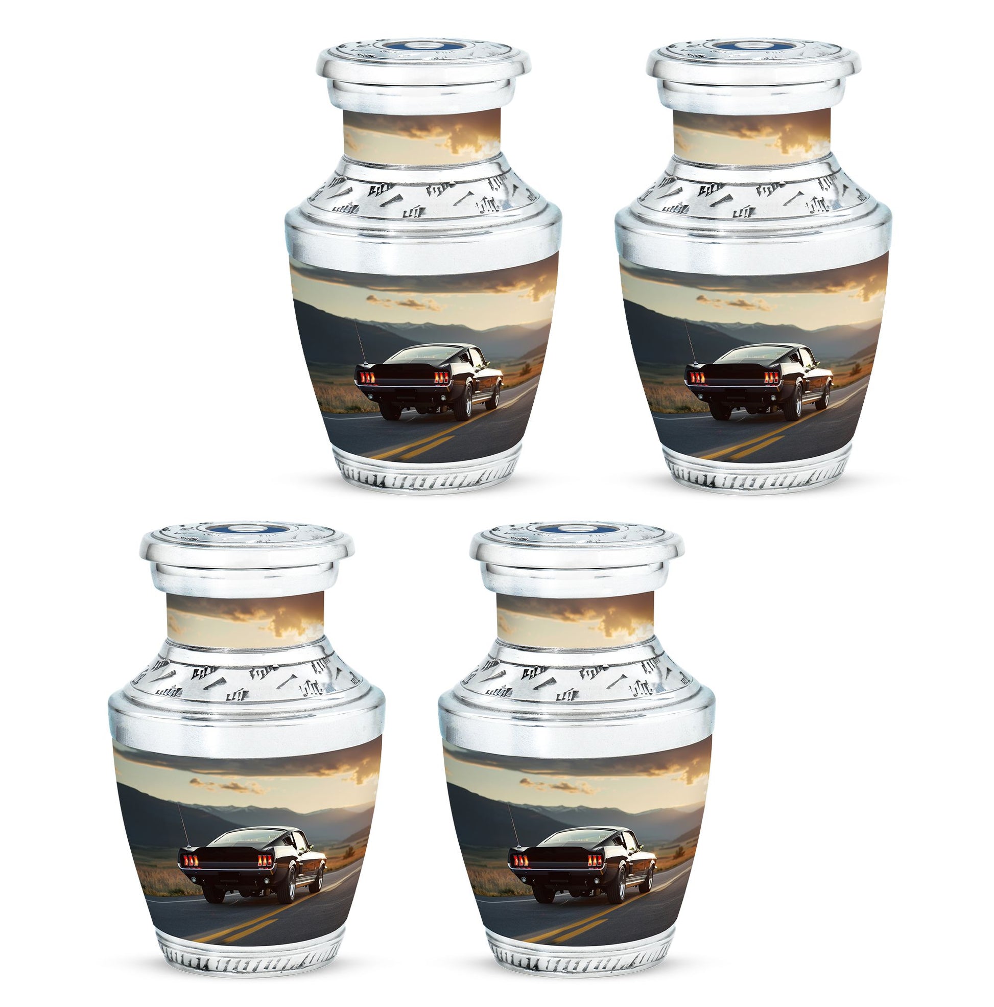 Car Theme 3 Inch Keepsake Pack of 4