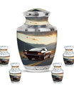 Car Theme Large Urn With 4 Keepsake Urn