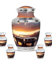 Car Theme Large Urn With 4 Keepsake Urn