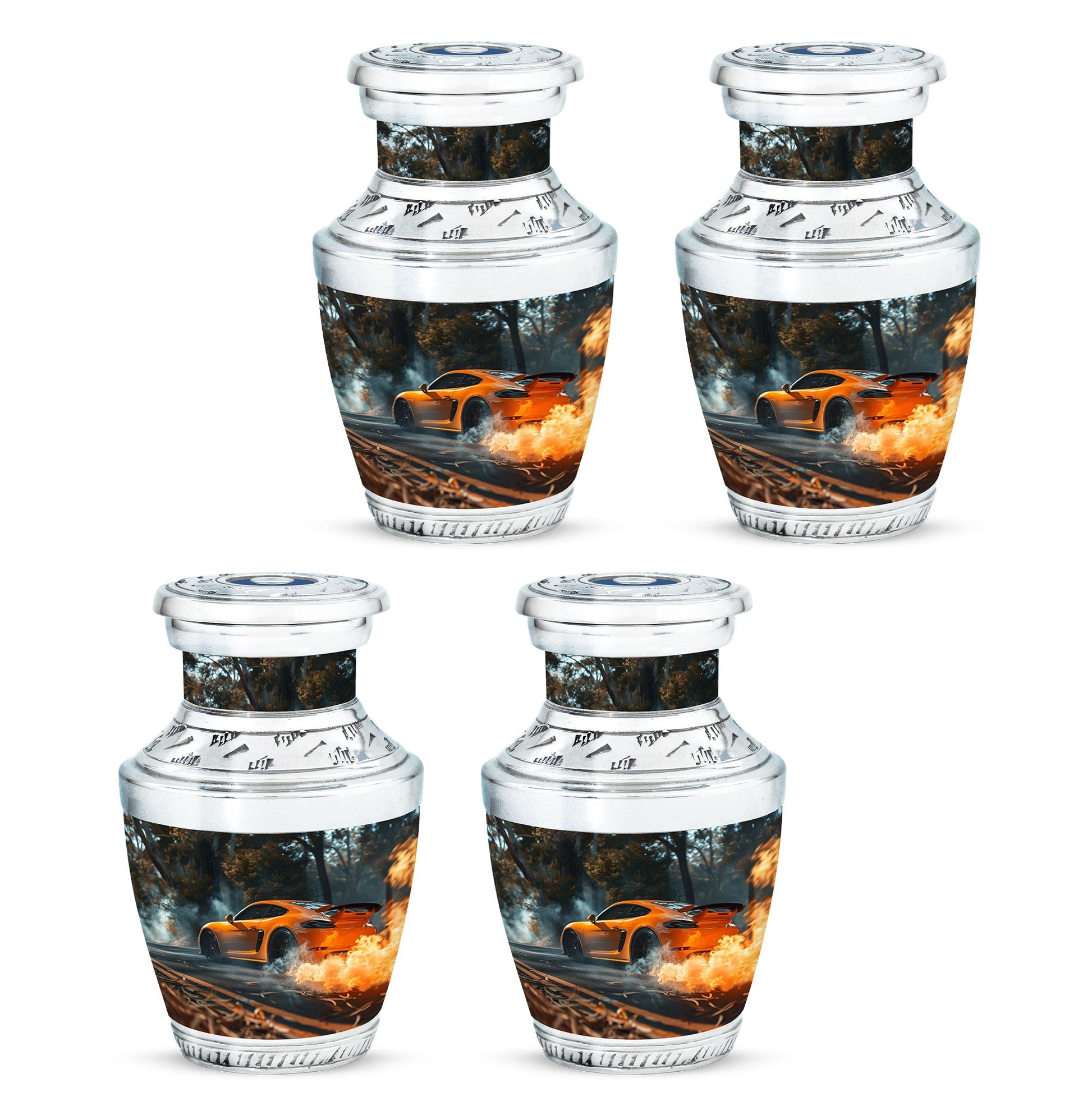 Car Theme 3 Inch Keepsake Pack of 4