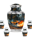 Car Theme Large Urn With 4 Keepsake Urn