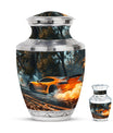 Car Theme Large Urn With 1 Keepsake Urn