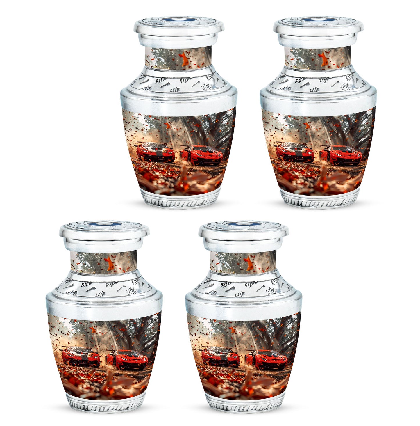Car Theme 3 Inch Keepsake Pack of 4