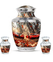 Car Theme Large Urn With 2 Keepsake Urn
