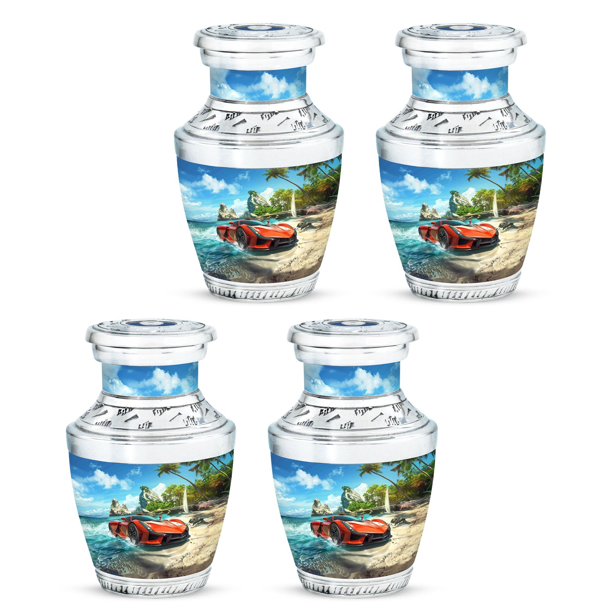 Car Theme 3 Inch Keepsake Pack of 4