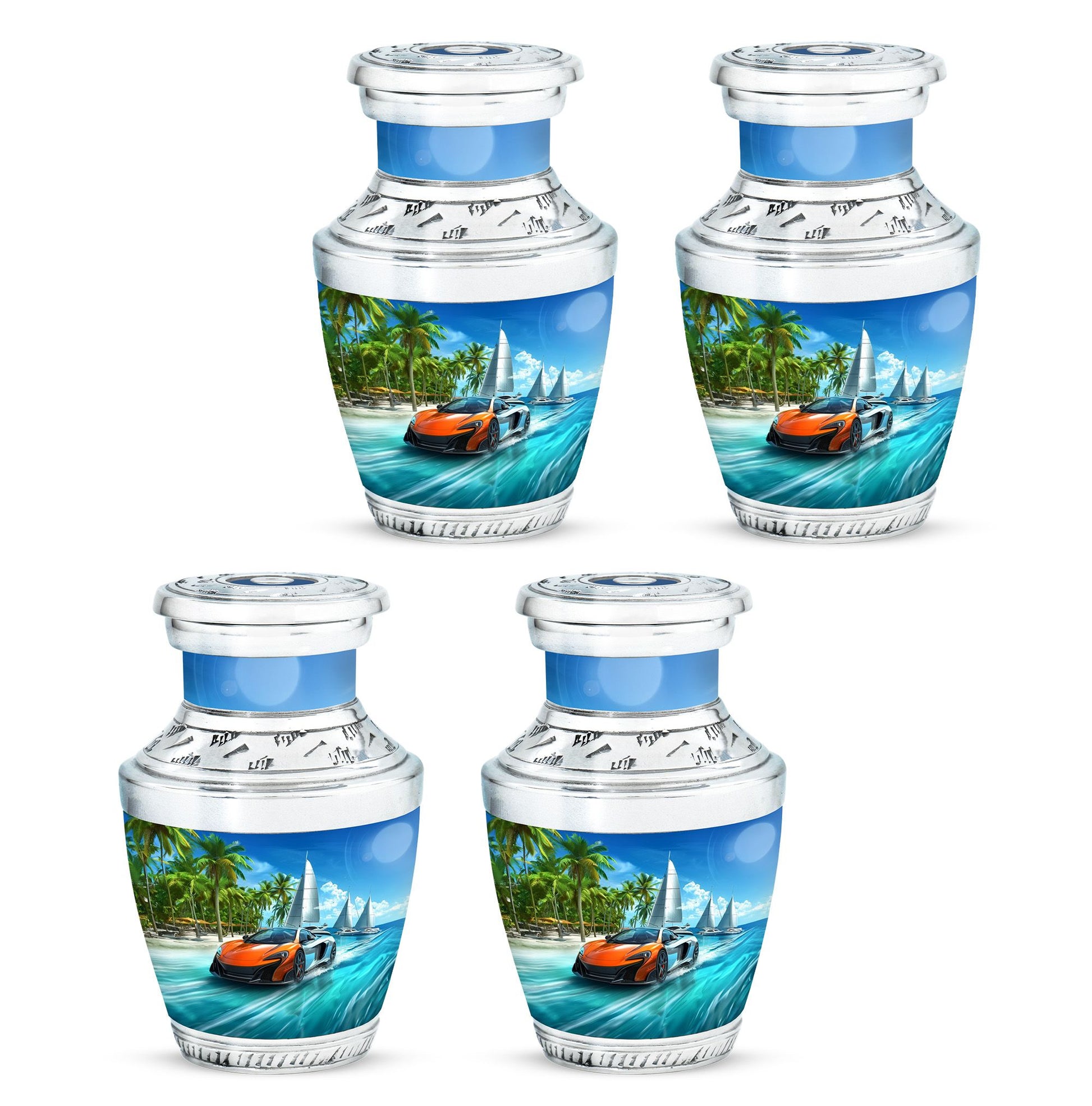 Car Theme 3 Inch Keepsake Pack of 4