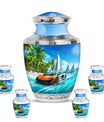 Car Theme Large Urn With 4 Keepsake Urn