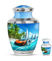 Car Theme Large Urn With 1 Keepsake Urn