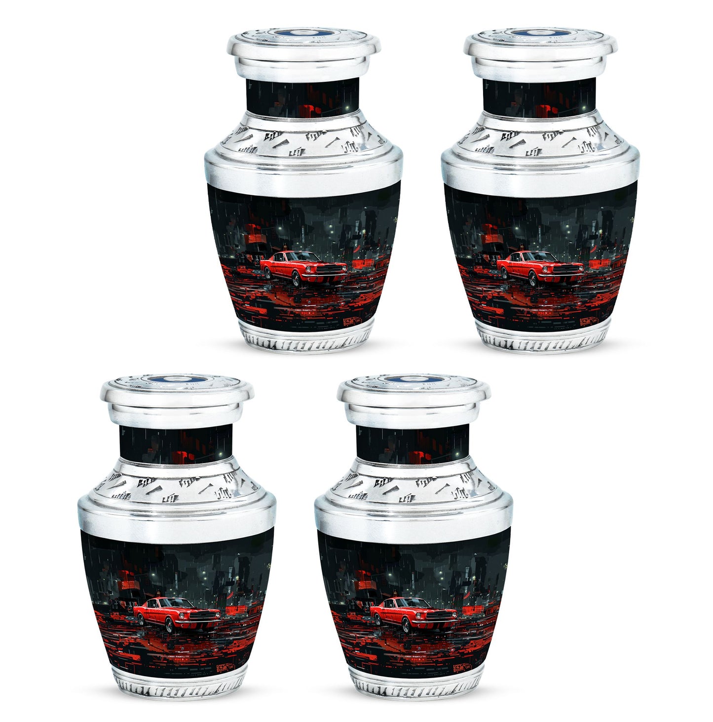 Car Theme 3 Inch Keepsake Pack of 4