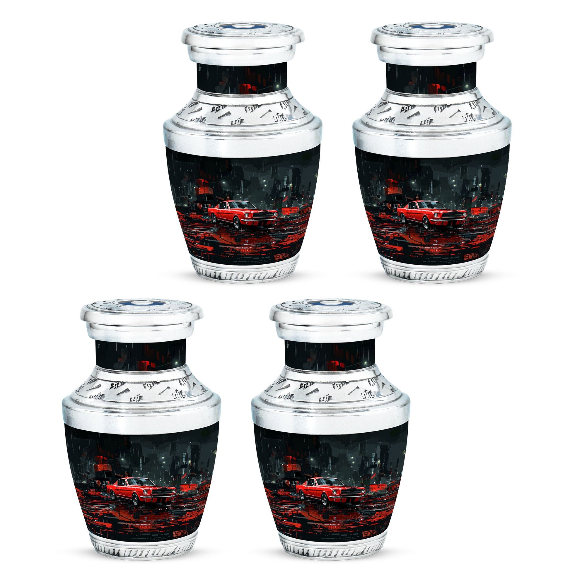 Car Theme 3 Inch Keepsake Pack of 4