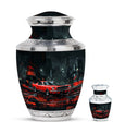 Car Theme Large Urn With 1 Keepsake Urn