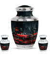 Car Theme Large Urn With 2 Keepsake Urn