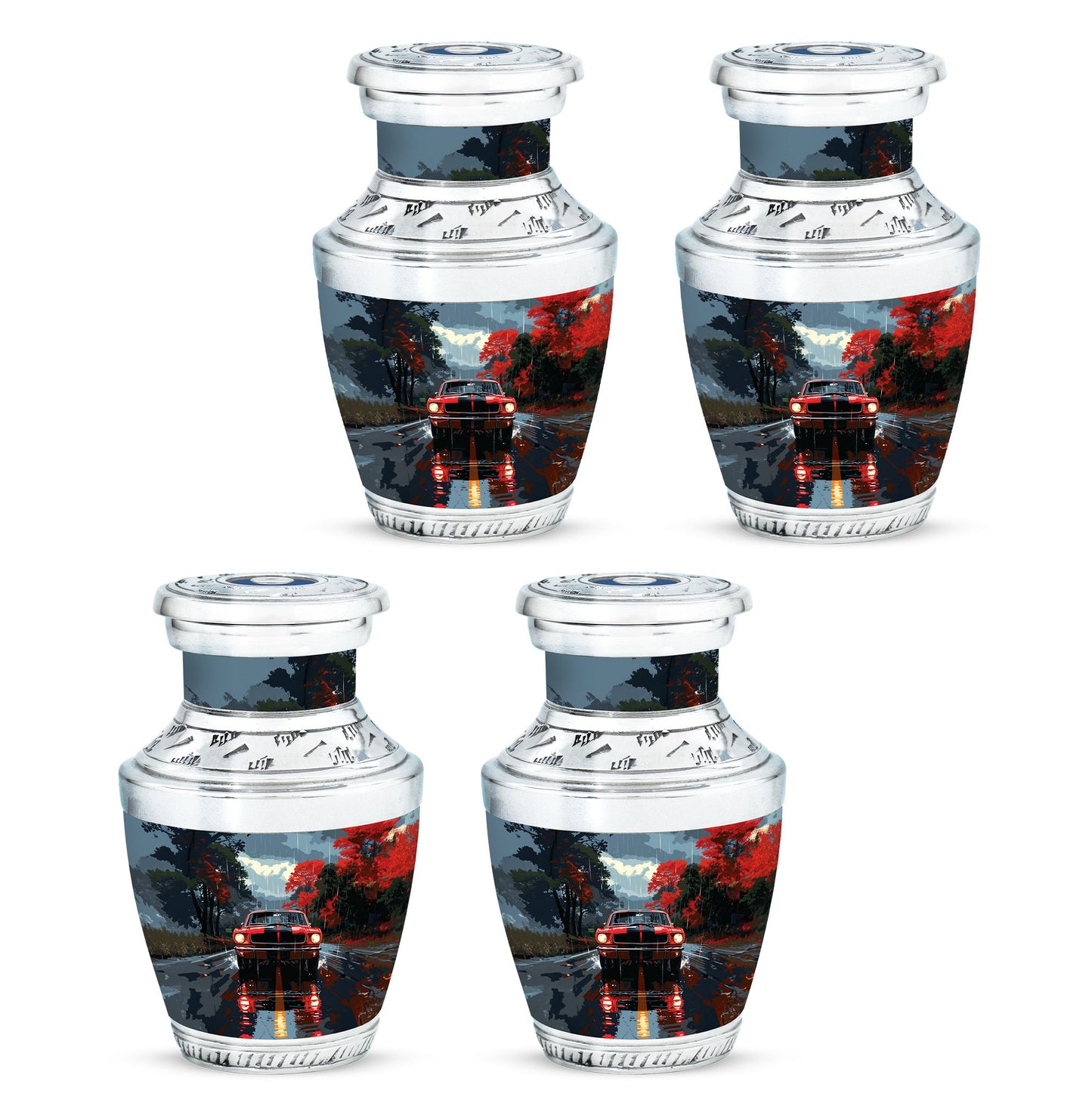 Car Theme 3 Inch Keepsake Pack of 4