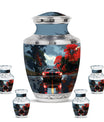 Car Theme Large Urn With 4 Keepsake Urn