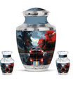 Car Theme Large Urn With 2 Keepsake Urn