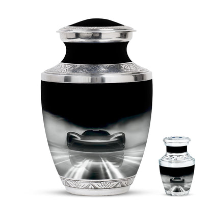 Car Theme Large Urn With 1 Keepsake Urn