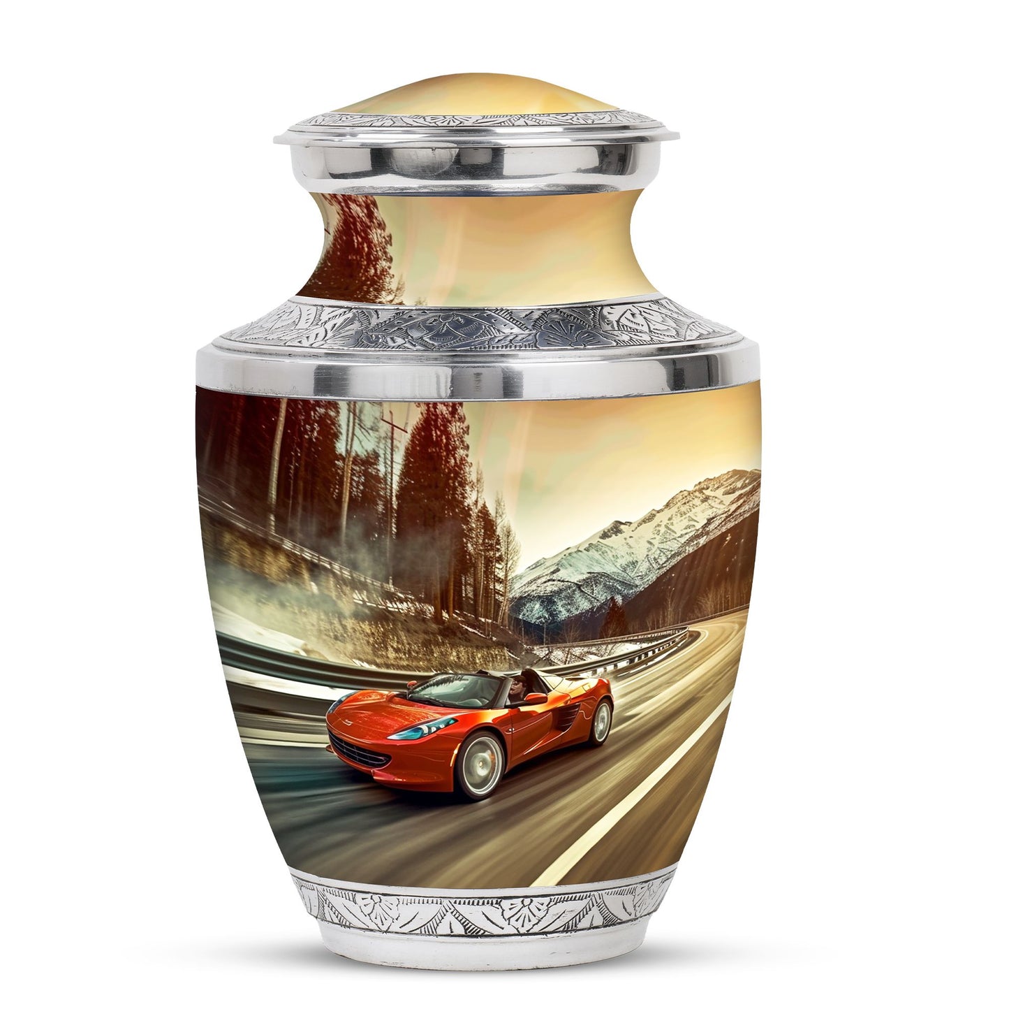 Car Theme Large Urn 10 Inch