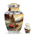 Car Theme Large Urn With 1 Keepsake Urn