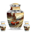Car Theme Large Urn With 2 Keepsake Urn