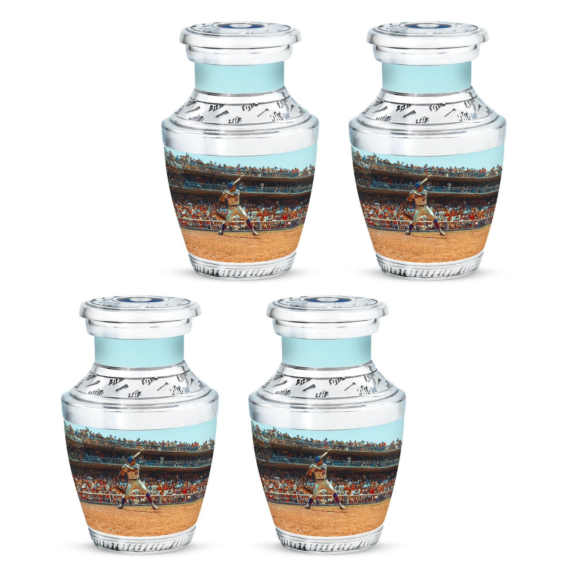 Baseball Theme 3 Inch Keepsake Pack of 4