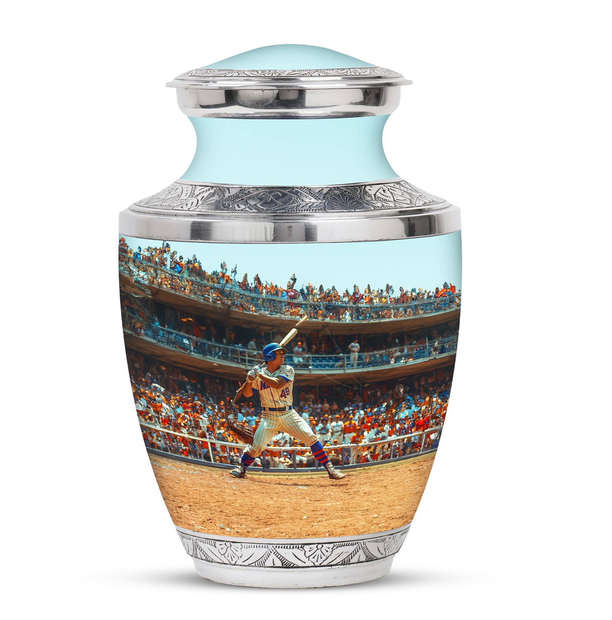 Baseball Theme Large Urn 10 Inch