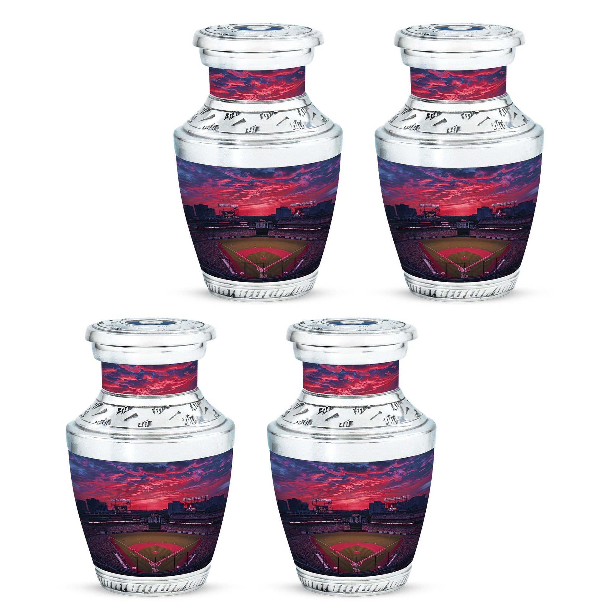 Baseball Theme 3 Inch Keepsake Pack of 4