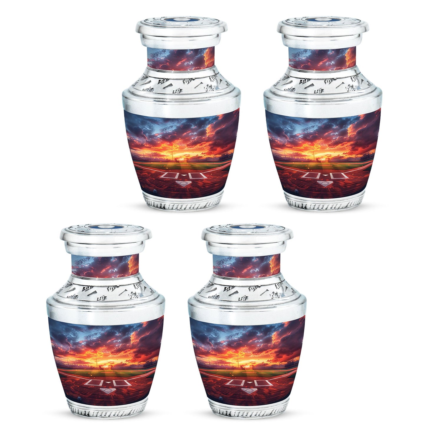 Baseball Theme 3 Inch Keepsake Pack of 4