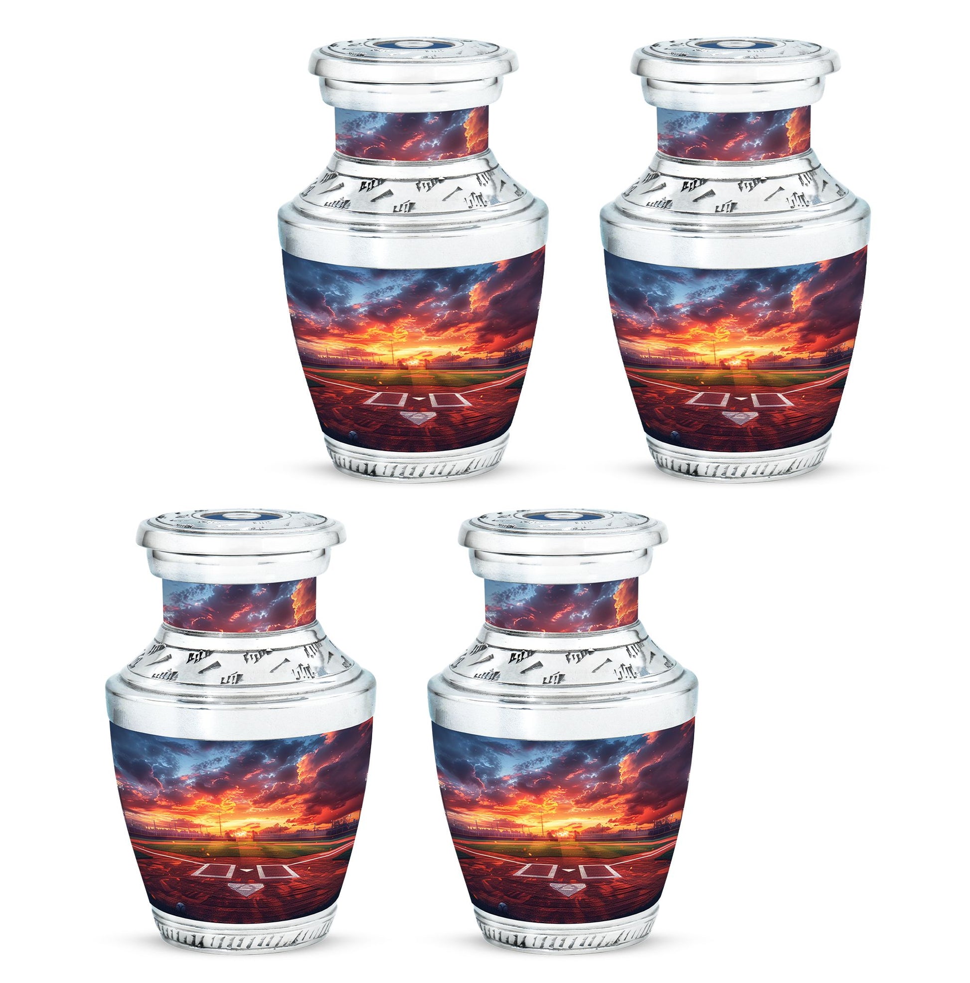 Baseball Theme 3 Inch Keepsake Pack of 4