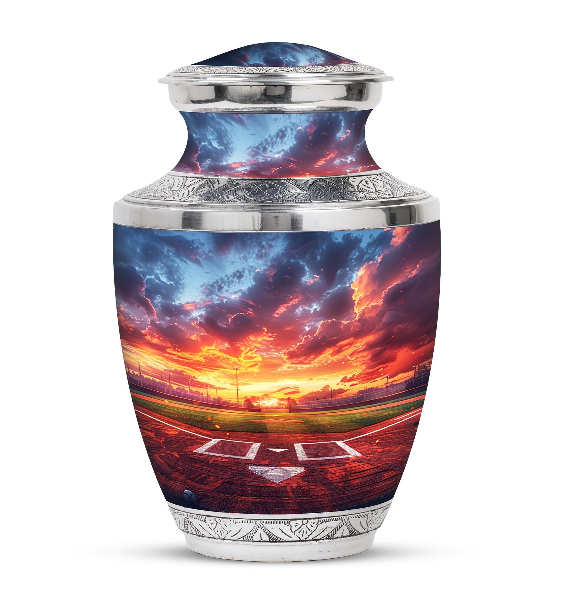 Baseball Theme Large Urn 10 Inch