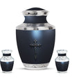 Cross Theme Large Urn With 2 Keepsake Urn