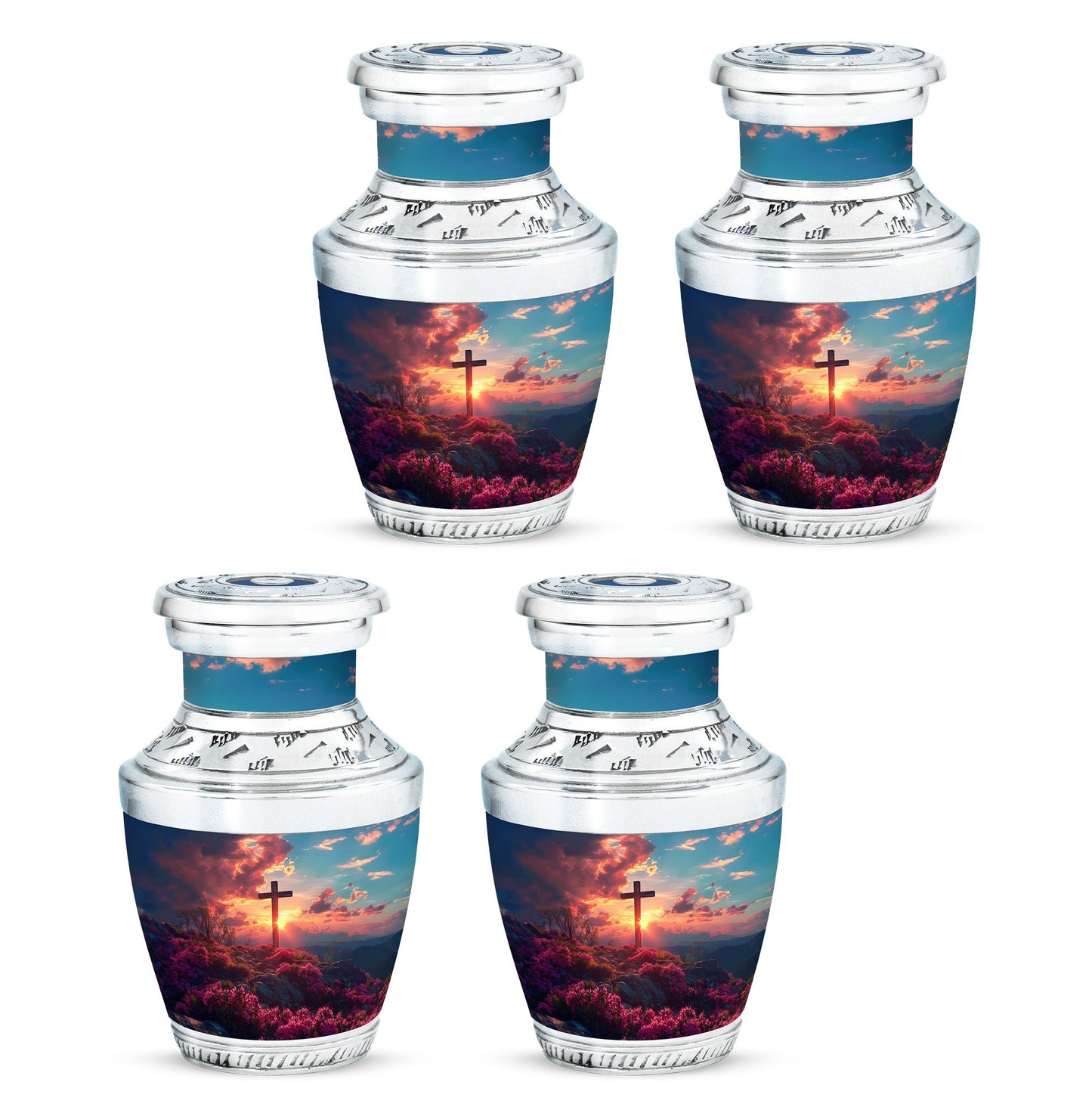 Cross Theme 3 Inch Keepsake Pack of 4
