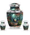 Deer Theme Large Urn With 2 Keepsake Urn
