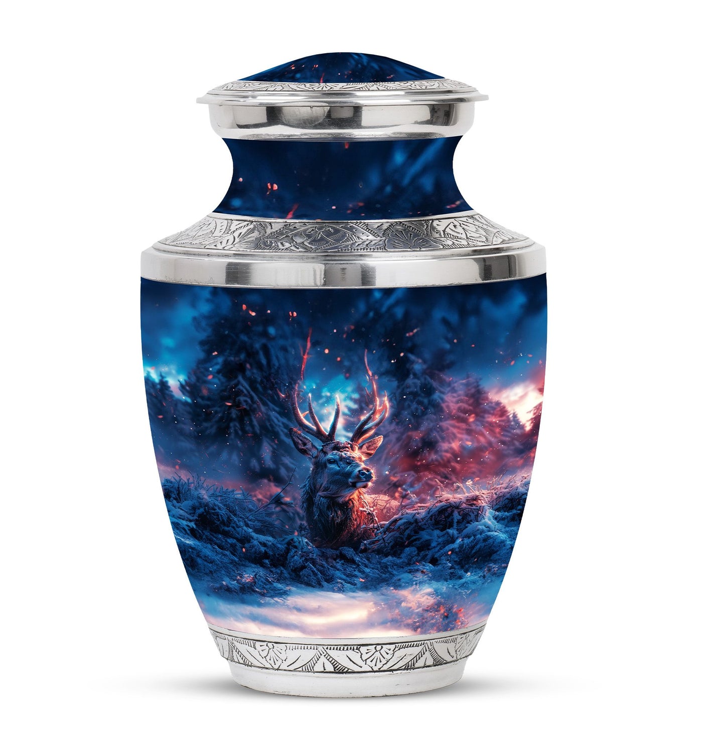 Deer Theme Large Urn 10 Inch