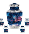 Deer Theme Large Urn With 4 Keepsake Urn