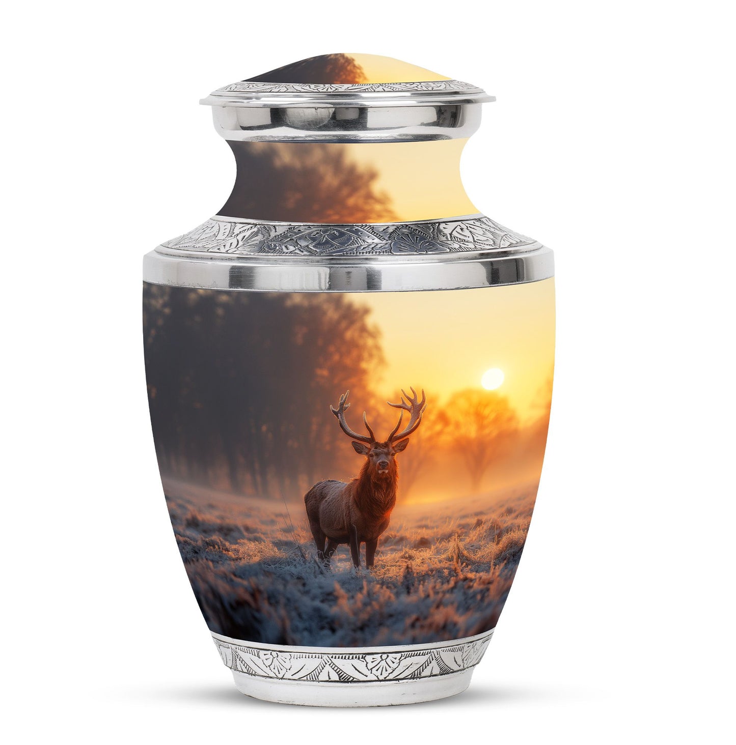 Deer Theme Large Urn 10 Inch