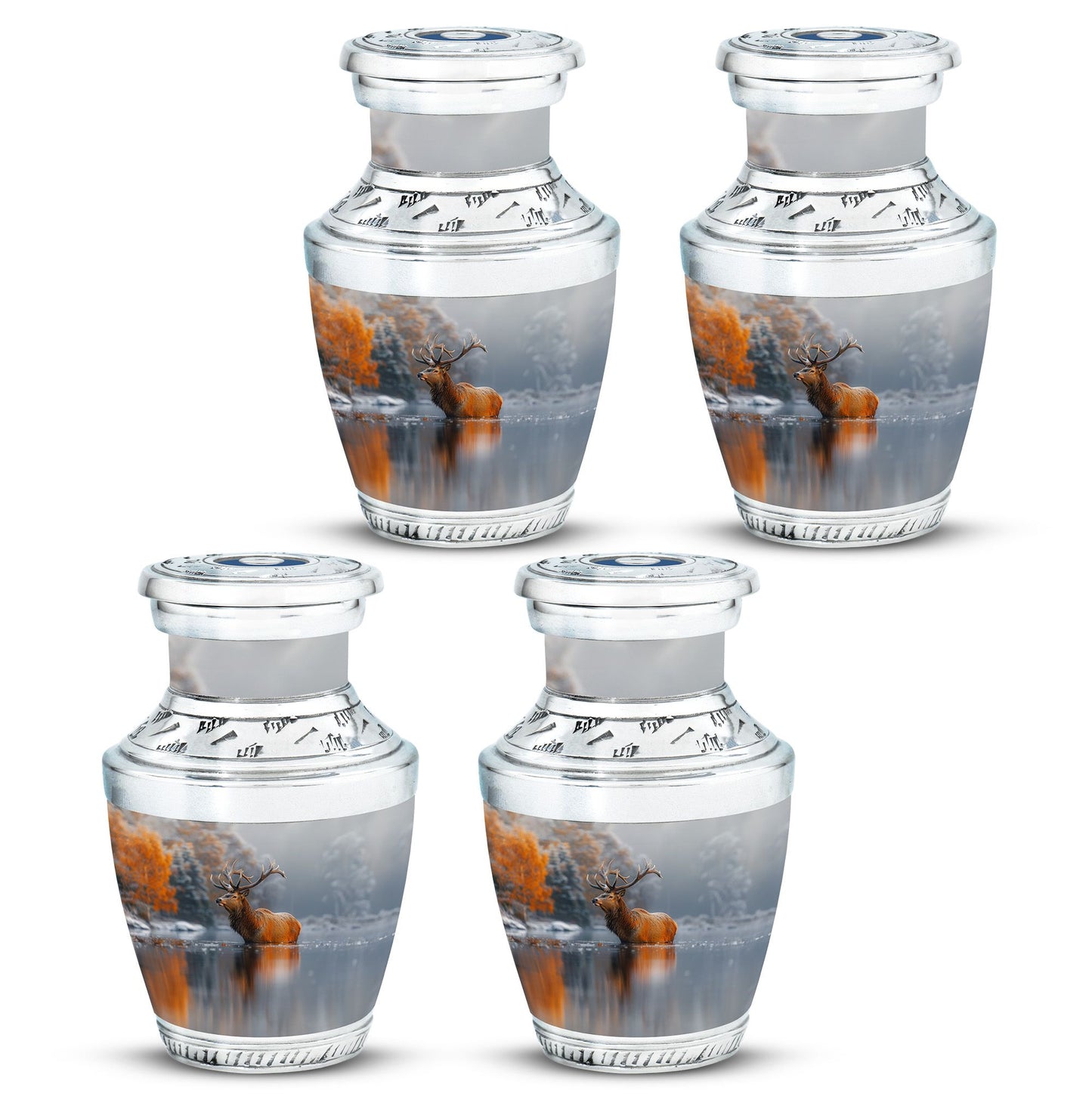 Deer Theme 3 Inch Keepsake Pack of 4