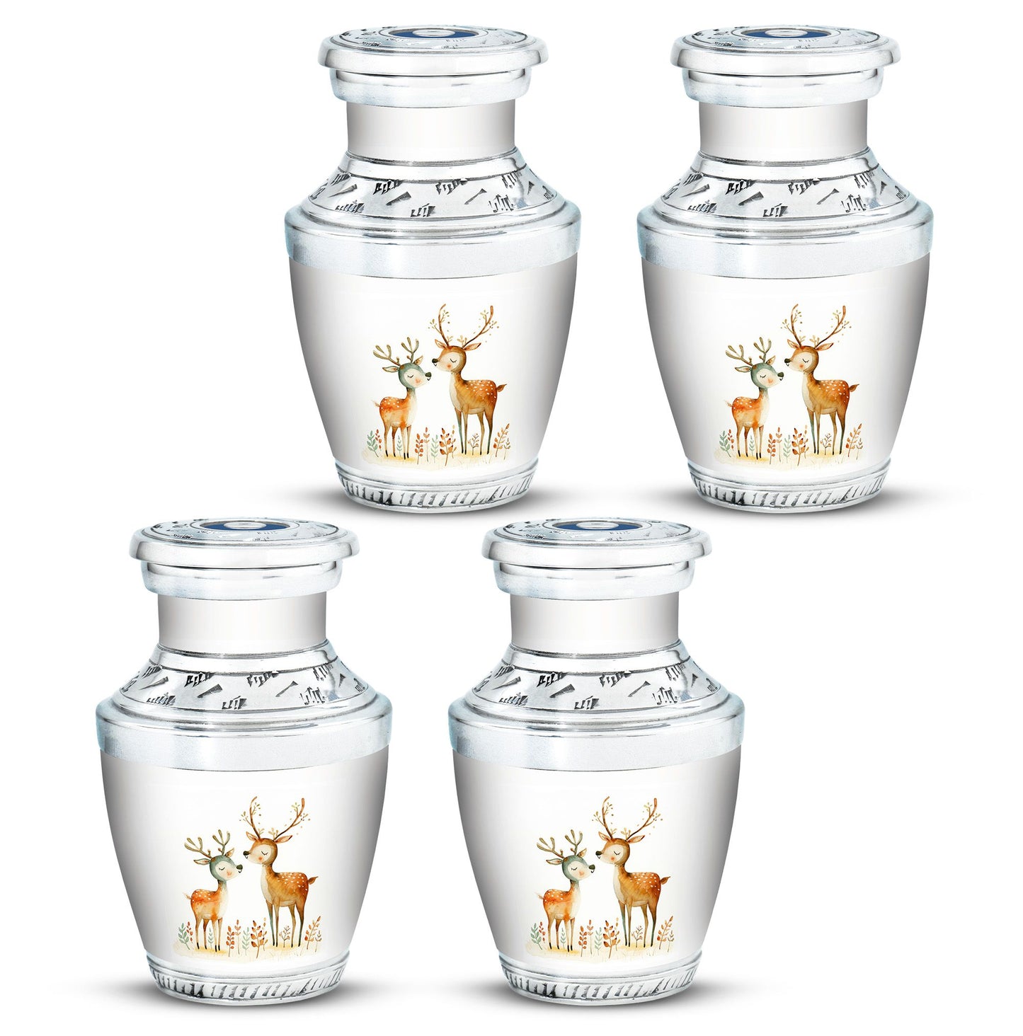 Deer Family Theme 3 Inch Keepsake Pack of 4