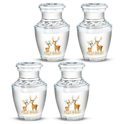Deer Family Theme 3 Inch Keepsake Pack of 4