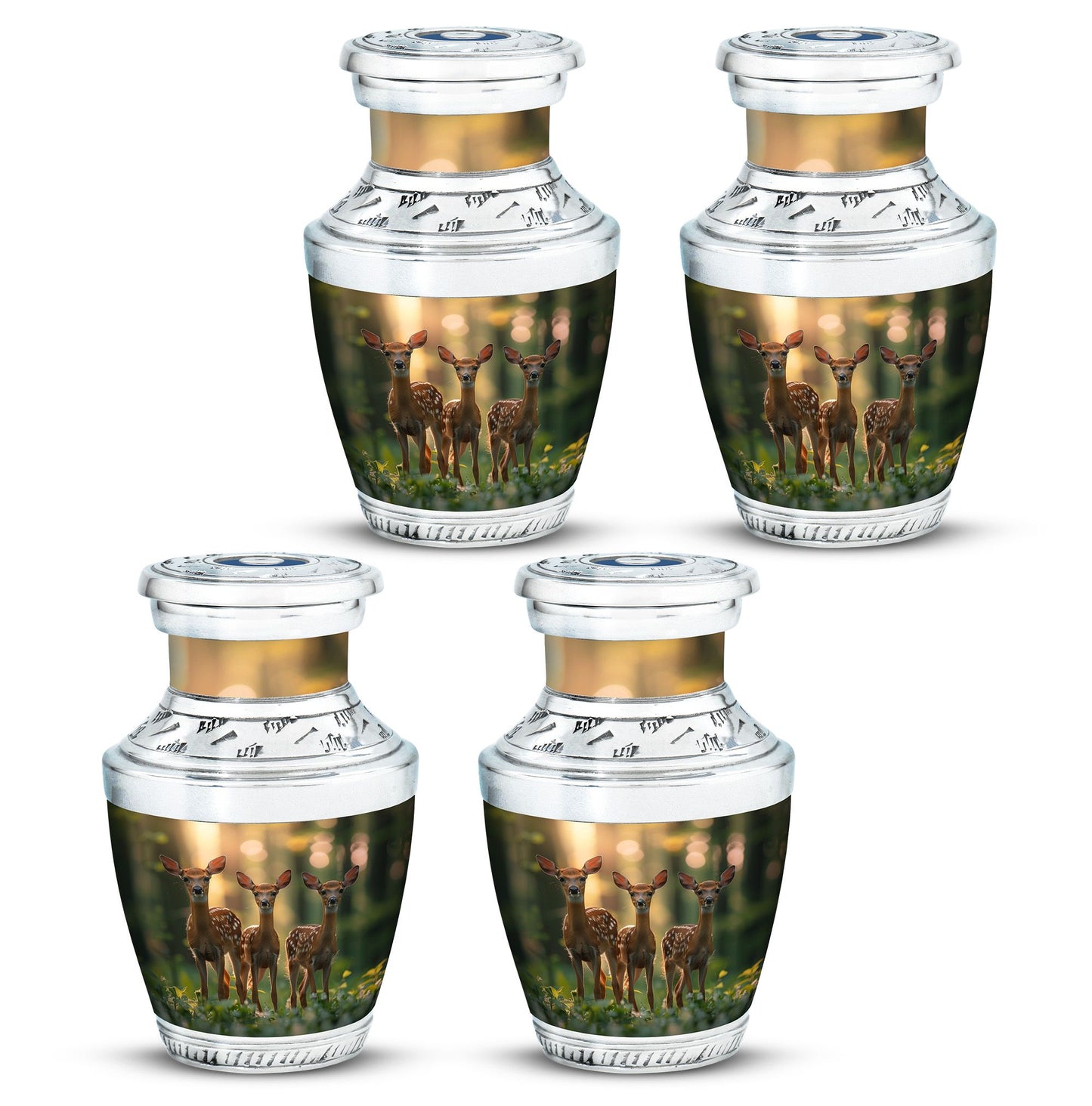 Deer Family Theme 3 Inch Keepsake Pack of 4