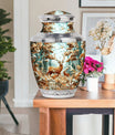 Deer Family Theme Large Urn With 1 Keepsake Urn