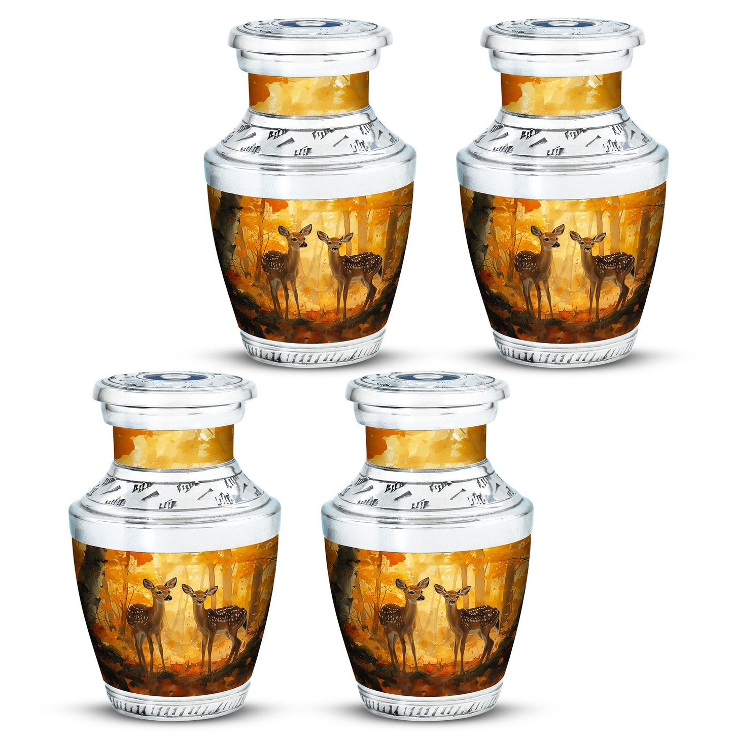 Deer Family Theme 3 Inch Keepsake Pack of 4
