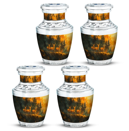 Deer Family Theme 3 Inch Keepsake Pack of 4