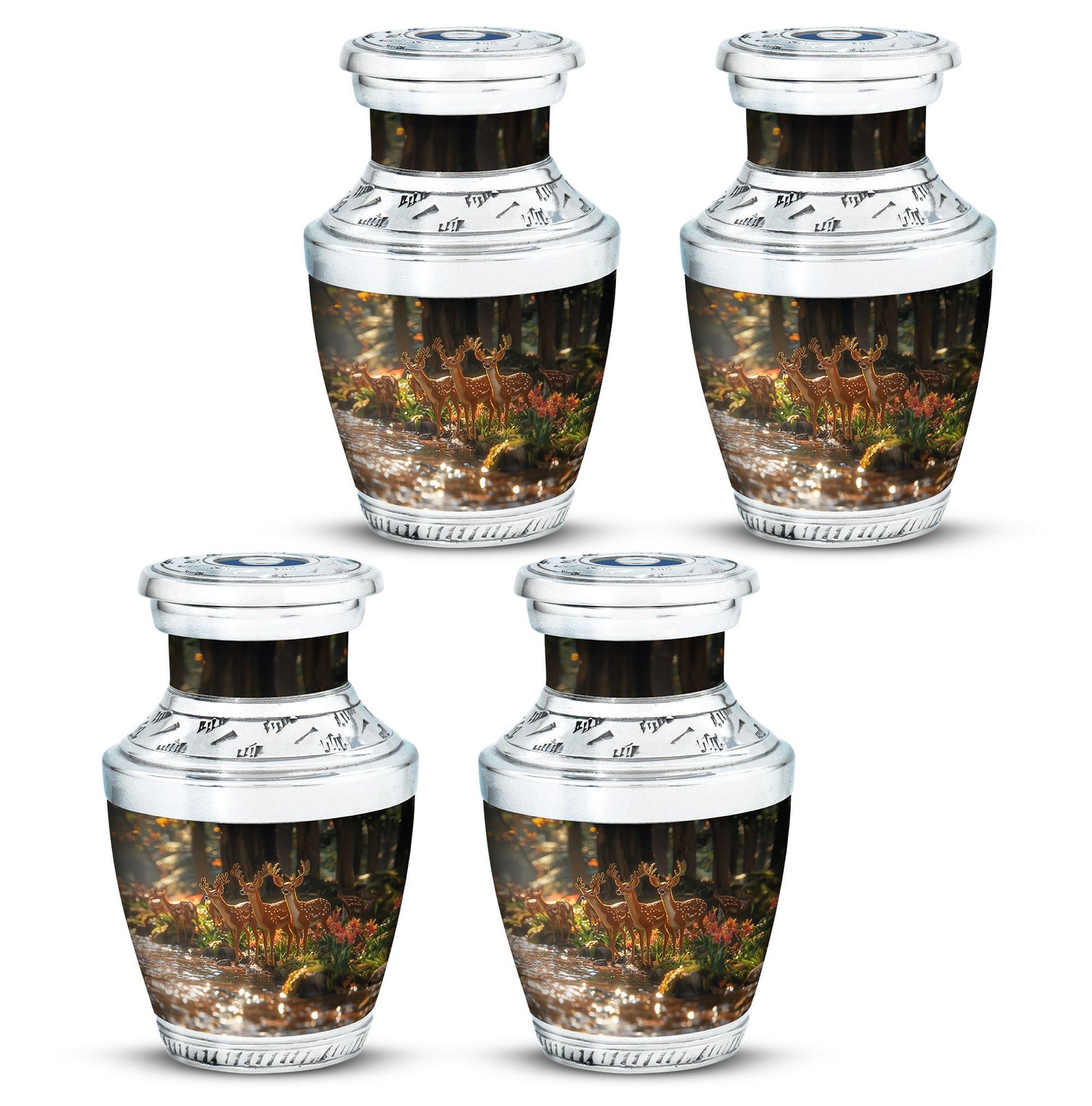 Deer Family Theme 3 Inch Keepsake Pack of 4