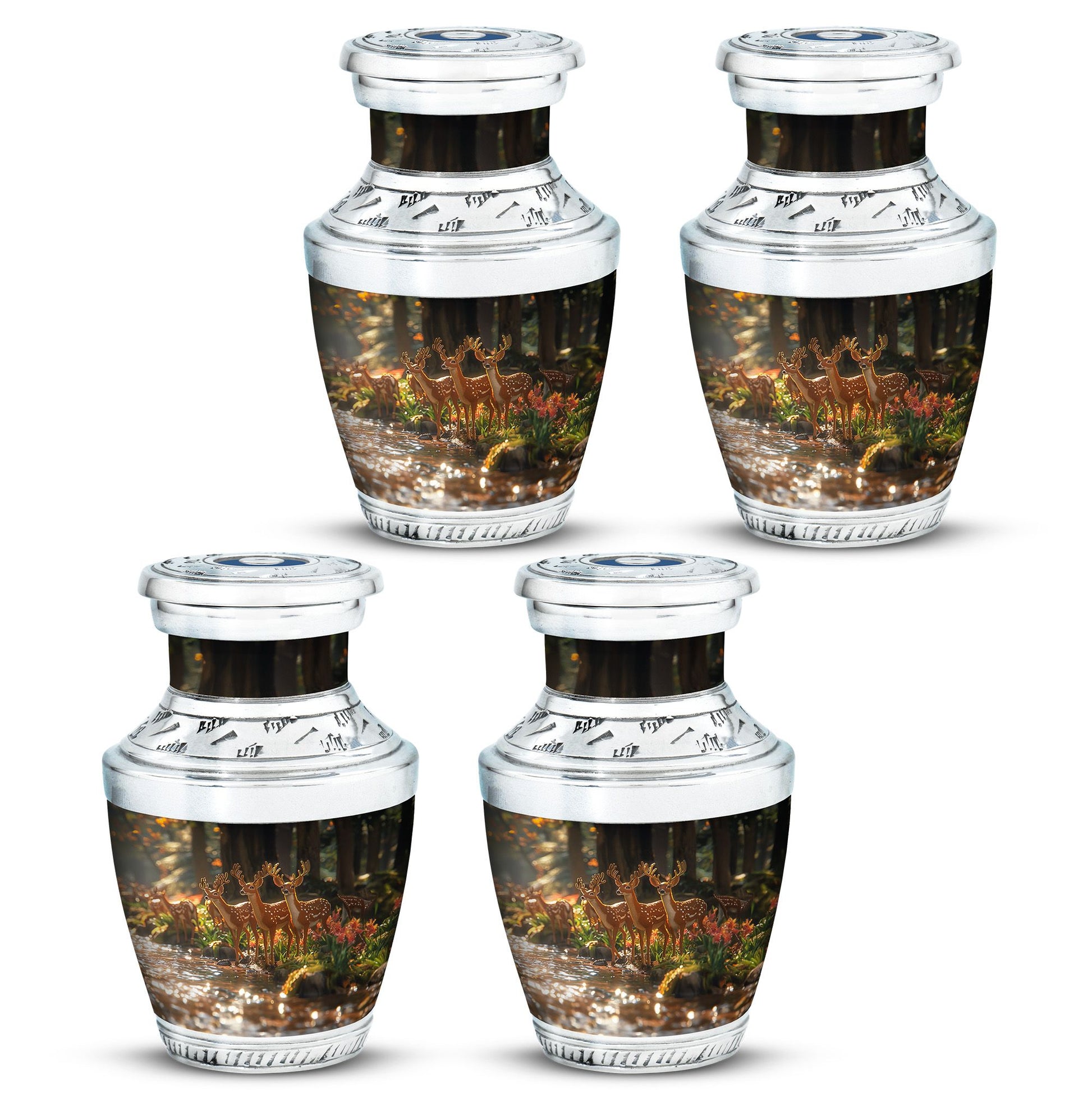 Deer Family Theme 3 Inch Keepsake Pack of 4