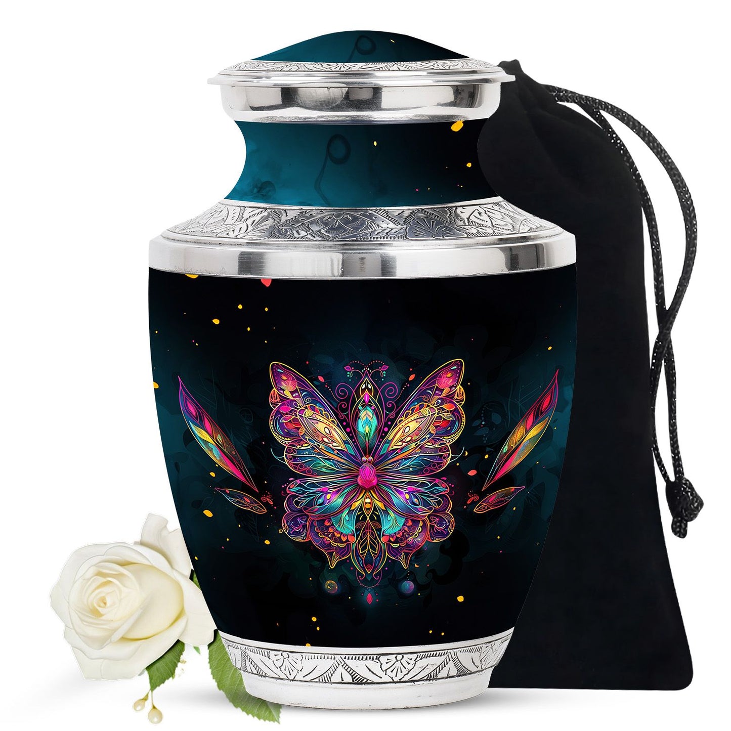 Butterfly Theme Large Urn 10 Inch