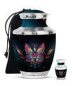 Butterfly Theme Large Urn With 1 Keepsake Urn