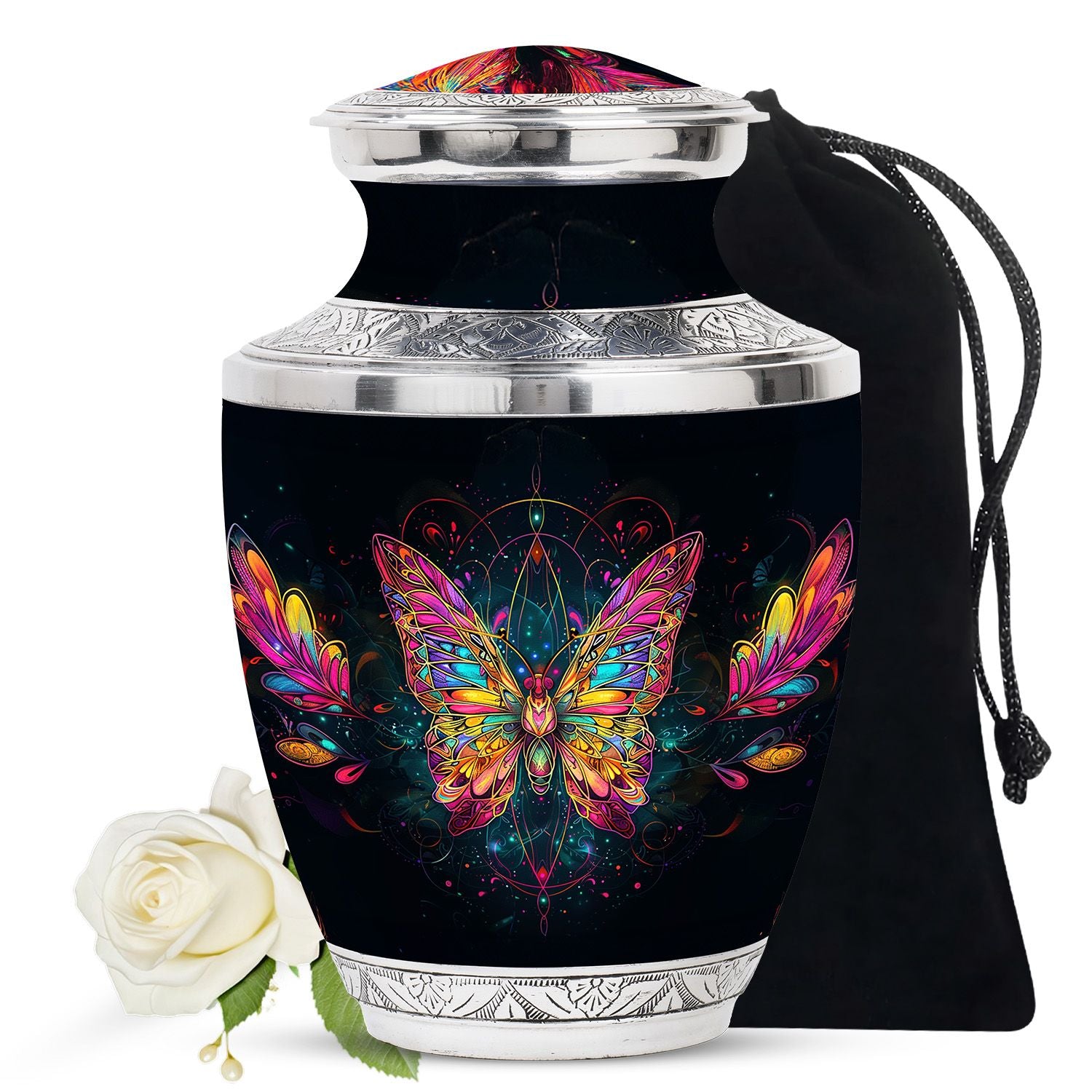 Butterfly Theme Large Urn 10 Inch